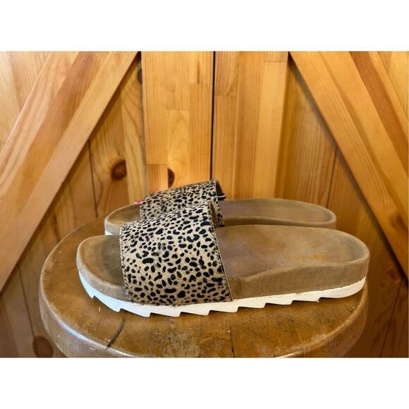 JOULES MARLOW SLIDES SANDALS LEAPORD SZ 7 NWT Read - Picture 1 of 11